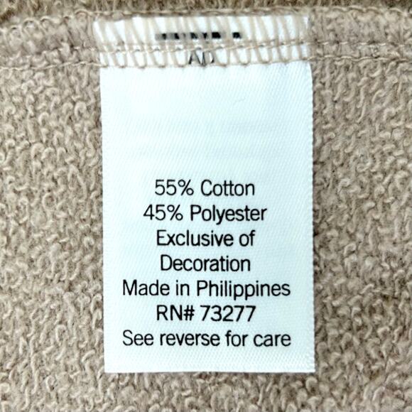 LC Lauren Conrad Tiny Floral Ruffle Terry Cloth Crewneck Sweatshirt OX - Picture 7 of 7